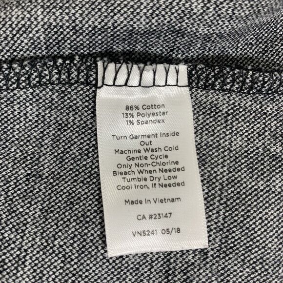 Talbots Ponte Knit Top Black White Plaid 3/4 Sleeve Womens Size Small Petite - Picture 8 of 8